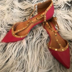 Pink studded Olson flats